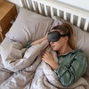 image:imageZIMASILK Adjustable 3D 22 Momme 100 Mulberry Silk Sleep Mask  Upgraded Eye Mask for Sleeping  Soft amp Breathable Blindfold  Blackout for Deep Sleeping Navy BlueBlack