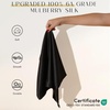 image:imageZIMASILK Upgraded 100 Pure Mulberry Silk Pillow Cases Grey Standard  6A Grade 19 Momme Silk Hair and Skin Care Reinforced Hidden Zipper Soft amp Smooth Gift Box 1pc Standard 20x26Black