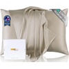 image:imageZIMASILK Upgraded 100 Pure Mulberry Silk Pillow Cases Grey Standard  6A Grade 19 Momme Silk Hair and Skin Care Reinforced Hidden Zipper Soft amp Smooth Gift Box 1pc Standard 20x26Taupe