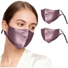 image:imageZIMASILK 100 22 Momme Mulberry Silk Face Mask for Men amp Women  SkinFriendly Comfort Reusable Soft amp Breathable Lightweight Elastic Strap2 Pack  Dark Mauve