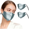 image:imageZIMASILK 100 22 Momme Mulberry Silk Face Mask for Men amp Women  SkinFriendly Comfort Reusable Soft amp Breathable Lightweight Elastic Strap2 Pack  Dusty Blue