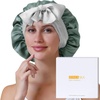 image:imageZIMASILK 100 Mulberry Silk Bonnet for Sleeping Women Double Layer Hair Wrap with Silk Tie Band1 Pack