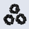image:imageZIMASILK 100 Pure Mulberry Silk Hair Scrunchies for Women  No Damage  Gentle Elastic Hair Ties for Ponytail Holder  Hair Accessories 3 Pack BlackBlack 3pcs