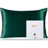image:imageZIMASILK 100 Pure Mulberry Silk Pillow Cases for Hair and Skin Queen  Soft Hypoallergenic amp Smooth Both Sides Grade 6A Silk Hidden Zipper Gift for Women Men 1pc Queen 20x30 TaupeBlackish Green