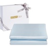 image:imageZIMASILK 19 Momme 100 Mulberry Silk Fitted Sheet  Seamless with Deep Pocket  Soft Silky amp Hypoallergenic for Luxury Sleep  King 78x8016 Chocolate Light Blue