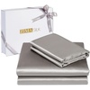 image:imageZIMASILK 19 Momme 100 Pure Mulberry Silk Bed Sheets  4Piece Sheet Set for Sleeping  Soft Breathable amp Hypoallergenic for a Comfortable Sleep  Queen Gray Gray