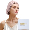 image:imageZIMASILK 22 Momme 100 Mulberry Silk Bonnet for Sleeping Women Pink  Double Layer Breathable Highest Grade 6A Silk Hair wrap Sleeping amp Hair Care Adjustable Elastic Stay On Head 1PcPink  Fruit Line Art