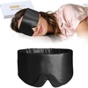 image:imageZIMASILK 22 Momme 100 Mulberry Silk Sleep Mask  Full Silk Filled  UltraSoft amp Breathable FaceHugging Blackout Eye Cover for Sleeping  Pink Black