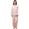 image:imageZIMASILK 22 Momme Pure Mulberry Silk Long Pajama Set for Women  V Neck Trimmed