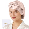 image:imageZIMASILK Adjustable 22 Momme 100 Mulberry Silk Bonnet for Sleeping Purple  DoubleLayered Silk Hair Bonnet for AntiFrizz amp Hair Protection  Reduces Slipping 1PcPink