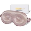 image:imageZIMASILK Adjustable 22 Momme 100 Pure Mulberry Silk Sleep Mask  3D Contoured Cup Eye Mask Soft Breathable Blindfold for Women Men Perfect Blocks Light for Sleeping BlackPink  Fruit Line Art