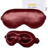 image:imageZIMASILK Adjustable 3D 22 Momme 100 Mulberry Silk Sleep Mask  Upgraded Eye Mask for Sleeping  Soft amp Breathable Blindfold  Blackout for Deep Sleeping Navy BlueBurgundy