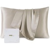 image:imageZIMASILK Upgraded 100 Pure Mulberry Silk Pillow Cases Grey Standard  6A Grade 19 Momme Silk Hair and Skin Care Reinforced Hidden Zipper Soft amp Smooth Gift Box 1pc Standard 20x26Taupe