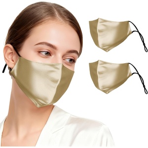 image:imageZIMASILK 100 22 Momme Mulberry Silk Face Mask for Men amp Women  SkinFriendly Comfort Reusable Soft amp Breathable Lightweight Elastic Strap2 Pack  Gold