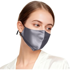 image:imageZIMASILK 100 22 Momme Mulberry Silk Face Mask for Men amp Women  SkinFriendly Comfort Reusable Soft amp Breathable Lightweight Elastic StrapBlackish