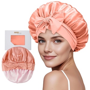image:imageZIMASILK 100 Mulberry Silk Bonnet for Sleeping Women Long Hair Mint Green  Double Layer Breathable Silk Hair Wrap Cooling Tie Band Stay On Head For Curly Frizzy amp Natural Hair Protection 1PcCoral