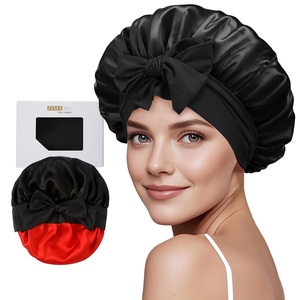image:imageZIMASILK 100 Mulberry Silk Bonnet for Sleeping Women Long Hair Mint Green  Double Layer Breathable Silk Hair Wrap Cooling Tie Band Stay On Head For Curly Frizzy amp Natural Hair Protection 1PcBlack