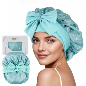 image:imageZIMASILK 100 Mulberry Silk Bonnet for Sleeping Women Long Hair Mint Green  Double Layer Breathable Silk Hair Wrap Cooling Tie Band Stay On Head For Curly Frizzy amp Natural Hair Protection 1PcStar Pattern