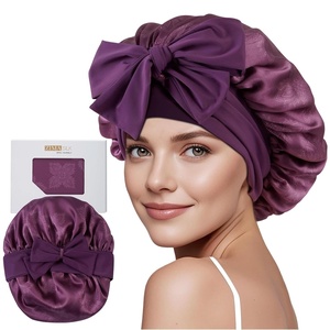 image:imageZIMASILK 100 Mulberry Silk Bonnet for Sleeping Women Long Hair Mint Green  Double Layer Breathable Silk Hair Wrap Cooling Tie Band Stay On Head For Curly Frizzy amp Natural Hair Protection 1PcDark Mauveclover Crest