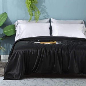 image:imageZIMASILK 100 Mulberry Silk Duvet CoverBoth Sides 19 Momme Nature Silk Bedding Cover with Zipper ClosureComfy ampSoft 1pc Duvet Cover onlyBlackKing104x92