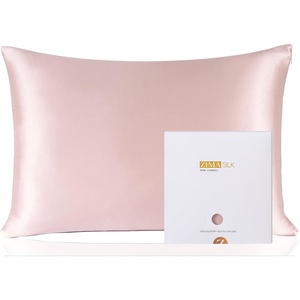 image:imageZIMASILK 100 Pure Mulberry Silk Pillow Cases for Hair and Skin Queen  Soft Hypoallergenic amp Smooth Both Sides Grade 6A Silk Hidden Zipper Gift for Women Men 1pc Queen 20x30 TaupePale Pink