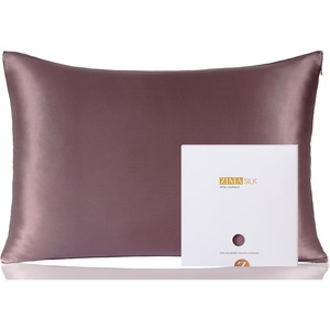 image:imageZIMASILK 100 Pure Mulberry Silk Pillow Cases for Hair and Skin Queen  Soft Hypoallergenic amp Smooth Both Sides Grade 6A Silk Hidden Zipper Gift for Women Men 1pc Queen 20x30 TaupeDark Mauve