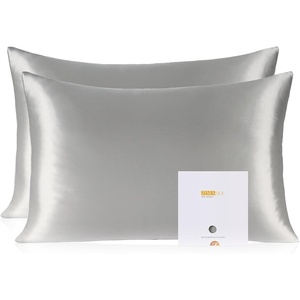 image:imageZIMASILK 100 Pure Mulberry Silk Pillow Cases for Hair and Skin Queen  Soft Hypoallergenic amp Smooth Both Sides Grade 6A Silk Hidden Zipper Gift for Women Men 1pc Queen 20x30 TaupeGray Pair
