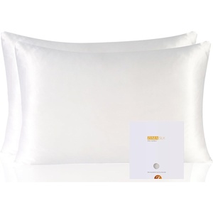 image:imageZIMASILK 100 Pure Mulberry Silk Pillow Cases for Hair and Skin Queen  Soft Hypoallergenic amp Smooth Both Sides Grade 6A Silk Hidden Zipper Gift for Women Men 1pc Queen 20x30 TaupeWhite Pair