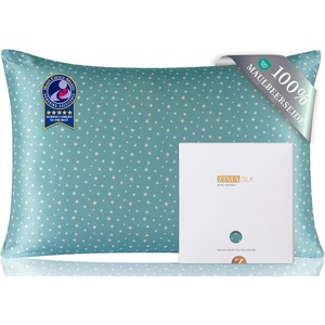 image:imageZIMASILK 100 Pure Mulberry Silk Pillow Cases for Hair and Skin Queen  Soft Hypoallergenic amp Smooth Both Sides Grade 6A Silk Hidden Zipper Gift for Women Men 1pc Queen 20x30 TaupeStar Pattern