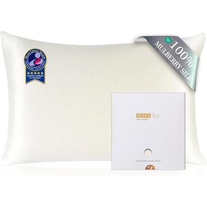 image:imageZIMASILK 100 Pure Mulberry Silk Pillow Cases for Hair and Skin Queen  Soft Hypoallergenic amp Smooth Both Sides Grade 6A Silk Hidden Zipper Gift for Women Men 1pc Queen 20x30 TaupeIvory