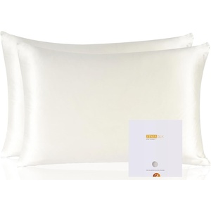 image:imageZIMASILK 100 Pure Mulberry Silk Pillow Cases for Hair and Skin Queen  Soft Hypoallergenic amp Smooth Both Sides Grade 6A Silk Hidden Zipper Gift for Women Men 1pc Queen 20x30 TaupeIvory Pair