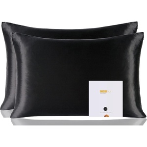 image:imageZIMASILK 100 Pure Mulberry Silk Pillow Cases for Hair and Skin Queen  Soft Hypoallergenic amp Smooth Both Sides Grade 6A Silk Hidden Zipper Gift for Women Men 1pc Queen 20x30 TaupeBlack Pair
