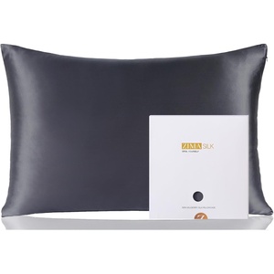 image:imageZIMASILK 100 Pure Mulberry Silk Pillow Cases for Hair and Skin Queen  Soft Hypoallergenic amp Smooth Both Sides Grade 6A Silk Hidden Zipper Gift for Women Men 1pc Queen 20x30 TaupeDark Gray