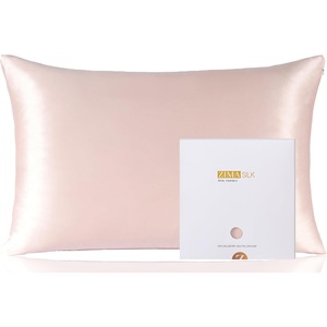 image:imageZIMASILK 100 Pure Mulberry Silk Pillow Cases for Hair and Skin Queen  Soft Hypoallergenic amp Smooth Both Sides Grade 6A Silk Hidden Zipper Gift for Women Men 1pc Queen 20x30 TaupePink