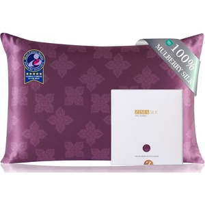 image:imageZIMASILK 100 Pure Mulberry Silk Pillow Cases for Hair and Skin Queen  Soft Hypoallergenic amp Smooth Both Sides Grade 6A Silk Hidden Zipper Gift for Women Men 1pc Queen 20x30 TaupeDark Mauveclover Crest