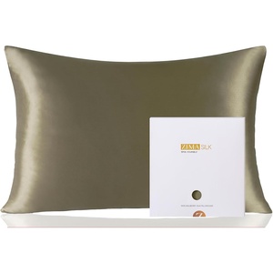 image:imageZIMASILK 100 Pure Mulberry Silk Pillow Cases for Hair and Skin Queen  Soft Hypoallergenic amp Smooth Both Sides Grade 6A Silk Hidden Zipper Gift for Women Men 1pc Queen 20x30 TaupeOlive Grey