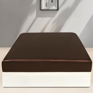 image:imageZIMASILK 19 Momme 100 Mulberry Silk Fitted Sheet  Seamless with Deep Pocket  Soft Silky amp Hypoallergenic for Luxury Sleep  King 78x8016 Chocolate Chocolate