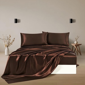 image:imageZIMASILK 19 Momme 100 Pure Mulberry Silk Bed Sheets  4Piece Sheet Set for Sleeping  Soft Breathable amp Hypoallergenic for a Comfortable Sleep  Queen Gray Chocolate