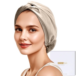 image:imageZIMASILK 22 Momme 100 Mulberry Silk Bonnet for Sleeping Women Pink  Double Layer Breathable Highest Grade 6A Silk Hair wrap Sleeping amp Hair Care Adjustable Elastic Stay On Head 1PcTaupe  New