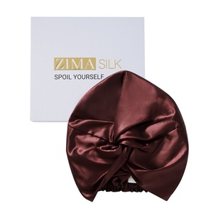 image:imageZIMASILK 22 Momme 100 Mulberry Silk Bonnet for Sleeping Women Pink  Double Layer Breathable Highest Grade 6A Silk Hair wrap Sleeping amp Hair Care Adjustable Elastic Stay On Head 1PcBurgundy