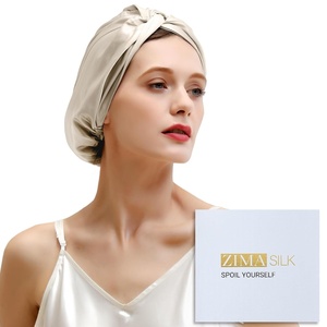image:imageZIMASILK 22 Momme 100 Mulberry Silk Bonnet for Sleeping Women Pink  Double Layer Breathable Highest Grade 6A Silk Hair wrap Sleeping amp Hair Care Adjustable Elastic Stay On Head 1PcCream