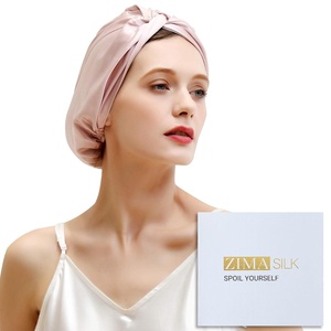 image:imageZIMASILK 22 Momme 100 Mulberry Silk Bonnet for Sleeping Women Pink  Double Layer Breathable Highest Grade 6A Silk Hair wrap Sleeping amp Hair Care Adjustable Elastic Stay On Head 1PcPink