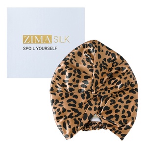 image:imageZIMASILK 22 Momme 100 Mulberry Silk Bonnet for Sleeping Women Pink  Double Layer Breathable Highest Grade 6A Silk Hair wrap Sleeping amp Hair Care Adjustable Elastic Stay On Head 1PcLeopardblackGolden