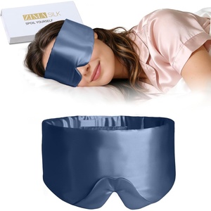 image:imageZIMASILK 22 Momme 100 Mulberry Silk Sleep Mask  Full Silk Filled  UltraSoft amp Breathable FaceHugging Blackout Eye Cover for Sleeping  Pink Navy Blue