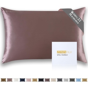 image:imageZIMASILK 22 Momme 100 Silk Pillowcase for Hair and Skin Ivory Queen  Pure Mulberry Silk Pillow Cases Grade 6A Luxury Hidden Zipper Soft amp Smooth Gift Box 1pc Queen 20x30Grey Purple