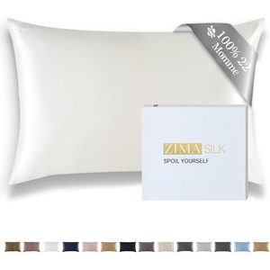 image:imageZIMASILK 22 Momme 100 Silk Pillowcase for Hair and Skin Ivory Queen  Pure Mulberry Silk Pillow Cases Grade 6A Luxury Hidden Zipper Soft amp Smooth Gift Box 1pc Queen 20x30Ivory