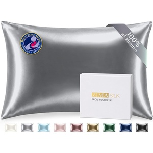 image:imageZIMASILK 25 Momme 100 Pure Mulberry Silk Pillow Cases Iron Gray Standard  Natural Silk Highest Grade 6A Hair and Skin Care Thick amp Soft Gift for Women Men 1pc Standard 20x26Iron Gray