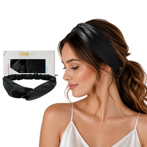 image:imageZIMASILK Adjustable 100 Mulberry Silk Headband for Women Black  19 Momme Silk NonSlip Twisted Hair Wrap Washing Face amp Makeup Soft Hair Accessories NoPull Gentle on Hair Gift BoxBlack