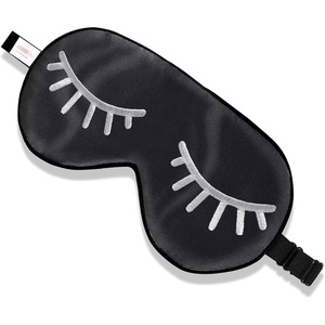 image:imageZIMASILK Adjustable 100 Mulberry Silk Sleep Mask  SuperSmooth Soft Natural Silk Eye Mask for Sleep Travel Multiple Color Options  Black 1 Pack  Eyelashes
