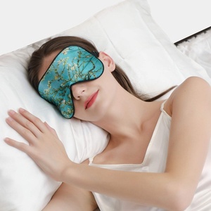 image:imageZIMASILK Adjustable 100 Mulberry Silk Sleep Mask  SuperSmooth Soft Natural Silk Eye Mask for Sleep Travel Multiple Color Options  Black 1 Pack  Pattern 5